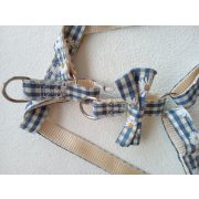 Plaid Cat Harness and Leash Set with Bows