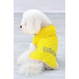 Yellow Polka Dot Dog Raincoat (M/L 51 cm)