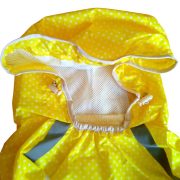 Yellow Polka Dot Dog Raincoat (M/L 51 cm)