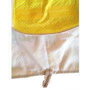 Yellow Polka Dot Dog Raincoat (M/L 51 cm)