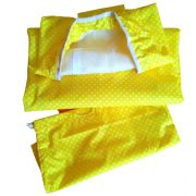 Yellow Polka Dot Dog Raincoat (M/L 51 cm)