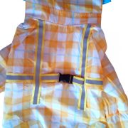 Yellow Checked 4-leg Raincoat for Dogs (XS-M 30-45 cm)