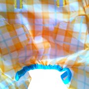 Yellow Checked 4-leg Raincoat for Dogs (XS-M 30-45 cm)