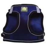 Széles, sötétkék hám pórázzal kutyáknak (S-M, 38-58 cm)