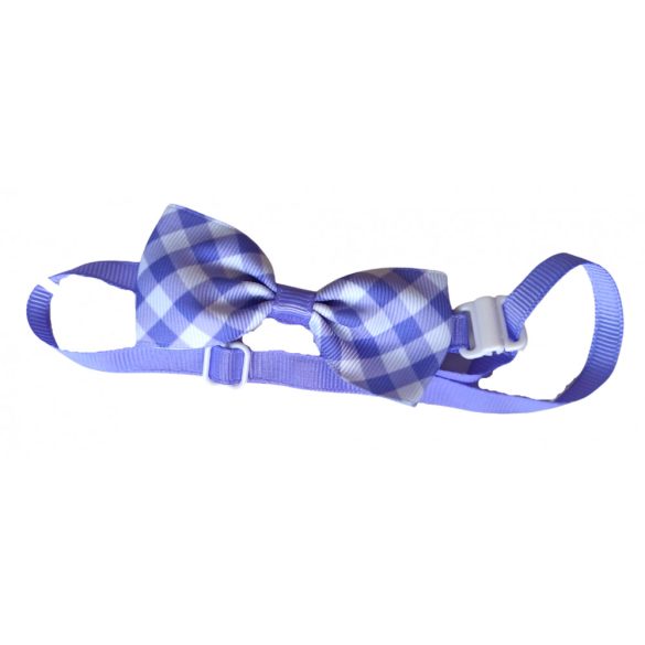 Lila kockás masni kutyáknak és cicáknak