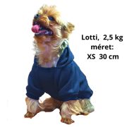 Dark Blue Hoody for Dogs (XXS-S/M 26-40 cm)