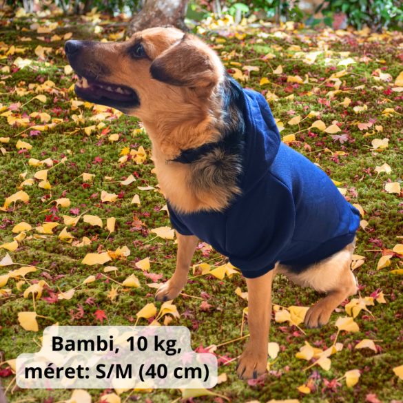 Dark Blue Hoody for Dogs (XXS-S/M 26-40 cm)