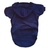 Dark Blue Hoody for Dogs (XXS-S/M 26-40 cm)