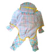 Checked 4-leg Raincoat for Dogs (XS-S, 30-35 cm)