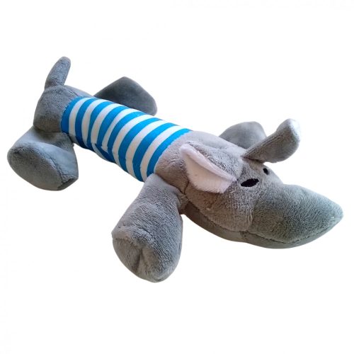 Elephant in Blue T-shirt Soft Dog Toy