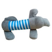 kutya játék plüss csipogó elefánt kék puha biztonságos rágható