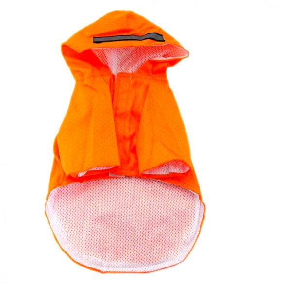 Two-legged Orange Dog Raincoat with Hoody (XS-S/M, 30-40 cm)
