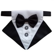 Tuxedo Vest Bandana for Dogs (S-M,  25-50 cm)