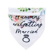Wedding Bandana with Flowers and Text