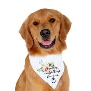 Wedding Bandana with Flowers and Text
