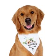 Wedding Bandana with Flowers and Text