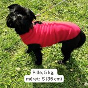 Kutya polár pulóver, piros (XXS-S/M, 26-40 cm)
