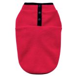 Fleece Dog Pullover Red ( XXS-S/M 26-40 cm)