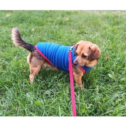 Fleece Dog Pullover Blue ( XXS-S/M 26-40 cm)