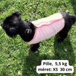Puha plüss kutya mellény, rózsaszín (XS-S/M, 30-40 cm)