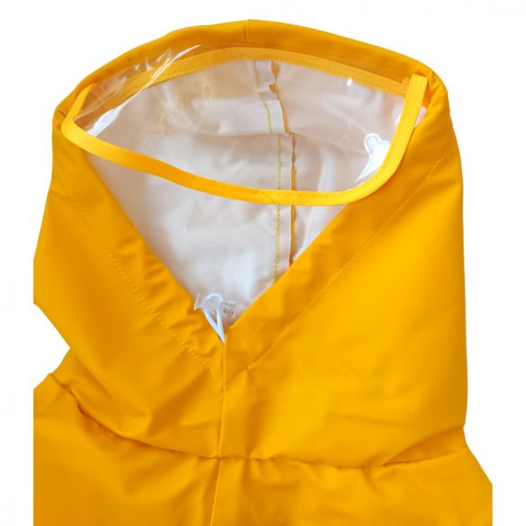 Pelerines kutya esőkabát, sárga (XXS-XL, 26-82 cm)