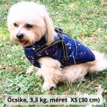 Waterproof Dog Vest with Harness, Blue  (XS-S/M, 30-40 cm)