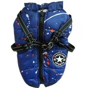 Waterproof Dog Vest with Harness, Blue  (XS-S/M, 30-40 cm)