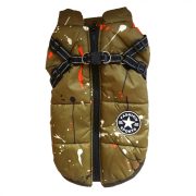 Waterproof Dog Vest with Harness, Green (XS-S/M, 30-40 cm)