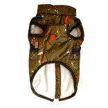 Zöld kutya kabát hámmal (XS-S/M, 30-40 CM)