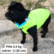 Kétoldalas pufi kabát kutyáknak, kék (XS-XXL, 30-80 cm)