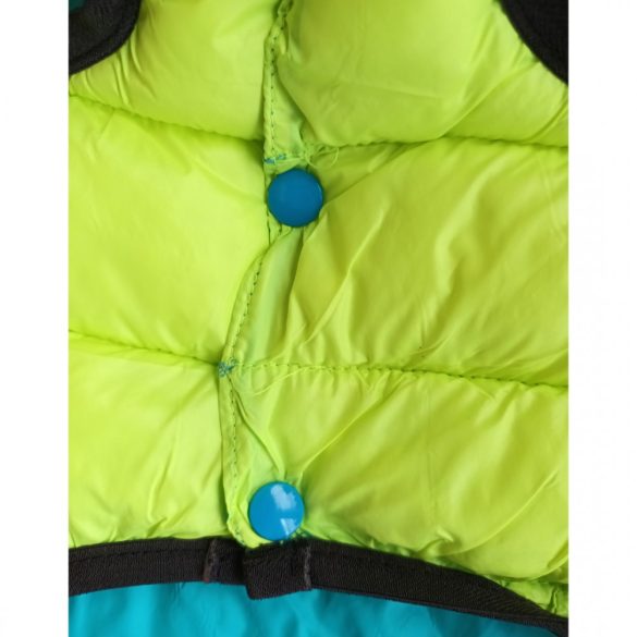 Kétoldalas pufi kabát kutyáknak, kék (XS-XXL, 30-80 cm)