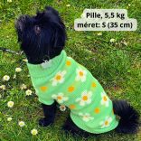 Virágos pulóver kutyáknak (XS-S/M,  30-40 cm)