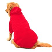 Meleg piros kutya pulóver kapucnival ( XS- 4XL, 30-75 cm)