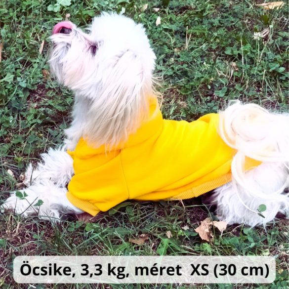 Dog Pullover Hoody Yellow (30-75 cm, XS-4XL)