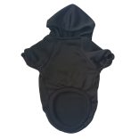 Fekete kutya pulóver kapucnival ( XS- 4XL, 30-78 cm)