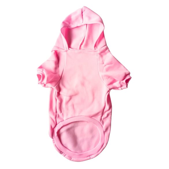 Rózsaszín kutya pulóver kapucnival ( XS- 4XL, 30-75 cm)