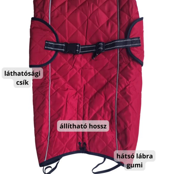 Burgundy Waterproof Dog Jacket (66-86 cm)