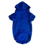 Királykék kutya pulóver kapucnival ( XS- 4XL, 30-75 cm)