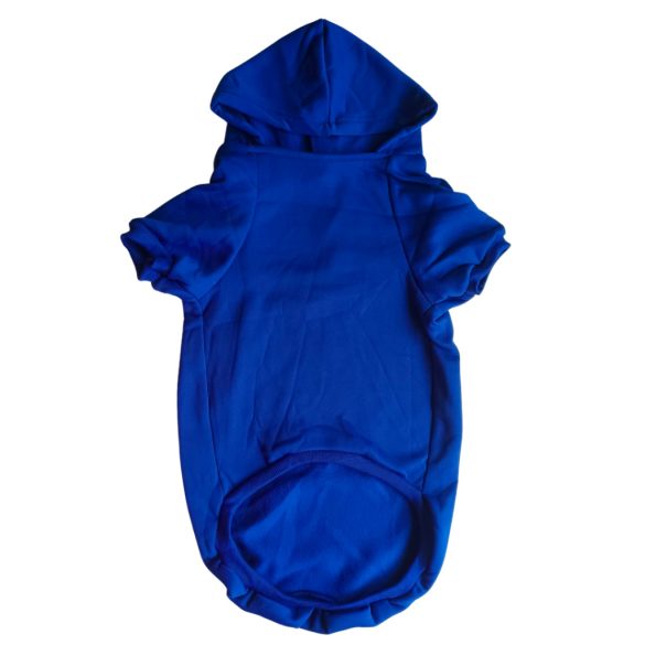 Királykék kutya pulóver kapucnival ( XS- 4XL, 30-75 cm)