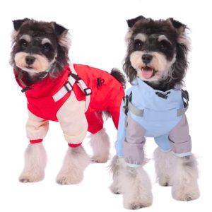 Hátán cipzáros eső overál kutyáknak (XS-M/L , 31-52cm )