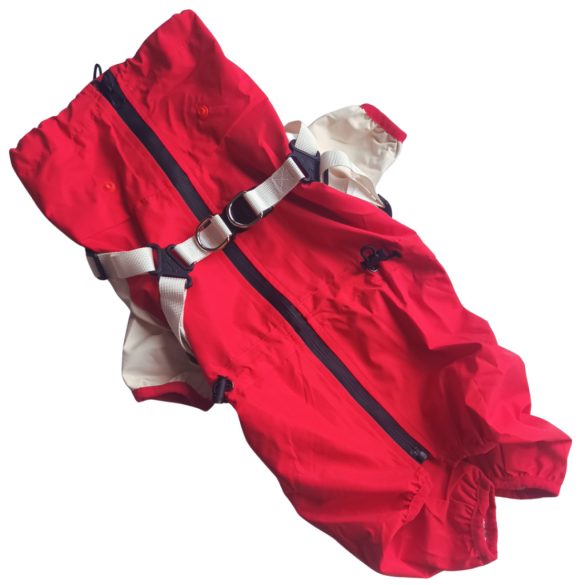 Hátán cipzáros eső overál kutyáknak (XS-M/L , 31-52cm )